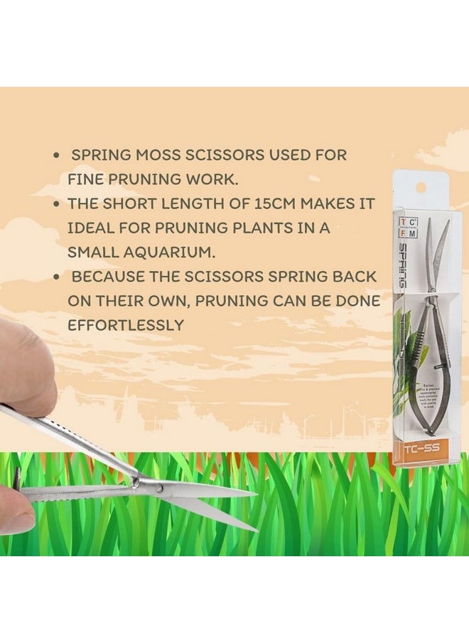 VAYINATO Planted Aquarium Moss Spring Scissors 15Cm | Stainless Steel Water Grass Scissors | Aquascaping Tool For Trimming Nano Tanks And Moss By Petzlifeworld  - Image 5