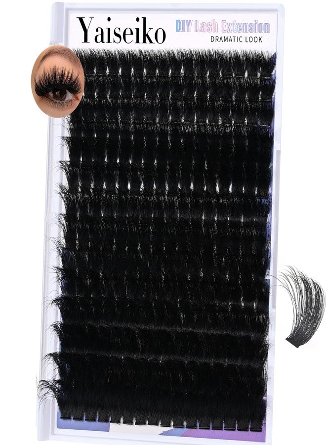 Yaiseiko Fluffy Lash Clusters 300D Thick Long 12-25mm Volume Cluster Eyelash Extensions 224Pcs Wispy Individual Lashes D Curl Waterproof Eyelash Clusters Soft False Eyelashes DIY at Home - Image 1