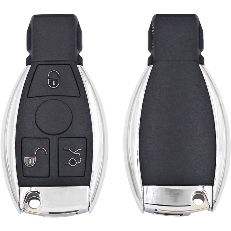 Mercedes Traditional Key Fob Cover 3 Button Remote Shell 1pc For Older A B C E S Class Flip Key Blade Protector - Image 2
