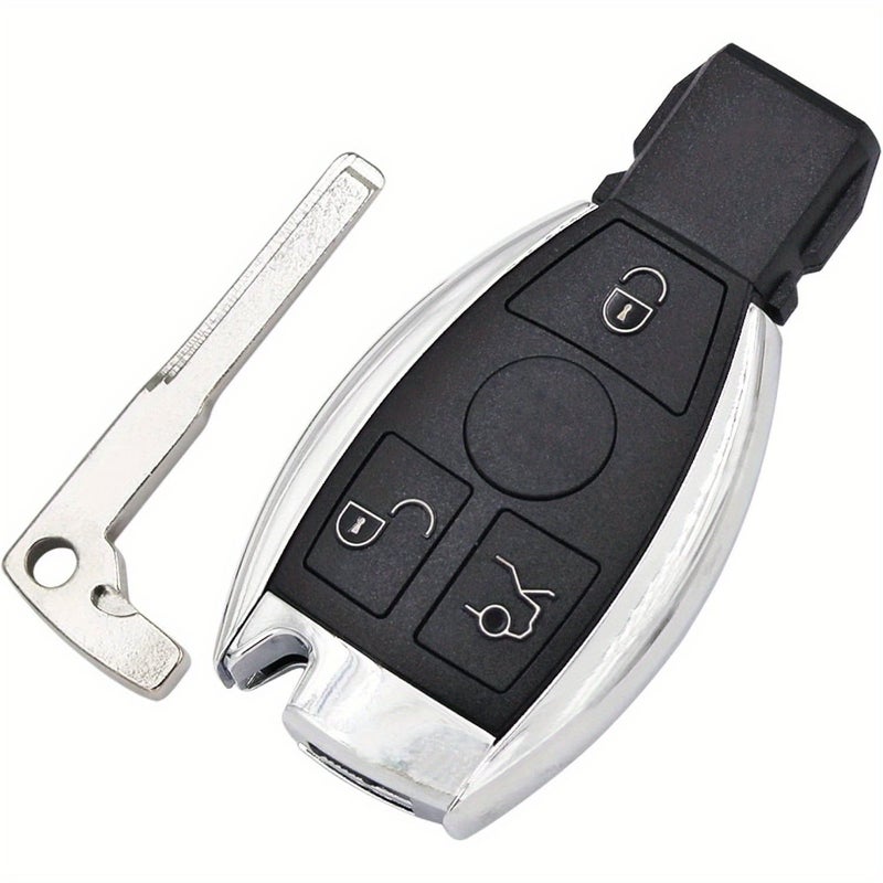 Mercedes Traditional Key Fob Cover 3 Button Remote Shell 1pc For Older A B C E S Class Flip Key Blade Protector - Image 1