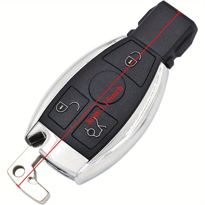 Mercedes Traditional Key Fob Cover 3 Button Remote Shell 1pc For Older A B C E S Class Flip Key Blade Protector - Image 3