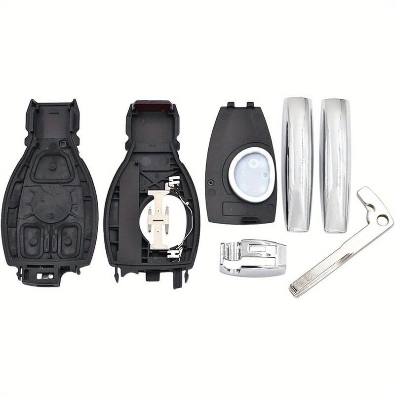 Mercedes Traditional Key Fob Cover 3 Button Remote Shell 1pc For Older A B C E S Class Flip Key Blade Protector - Image 4
