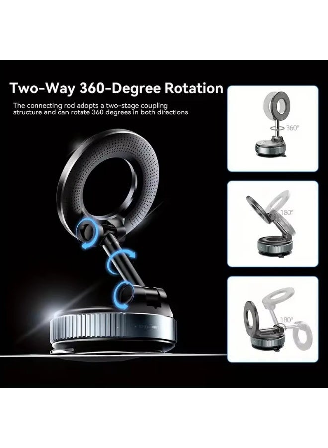 Adjustable Vacuum Suction Cup Magnetic Phone Holder Lazy Multi-functional Foldable Storage Holder Vacuum Suction Phone Holder - Image 4