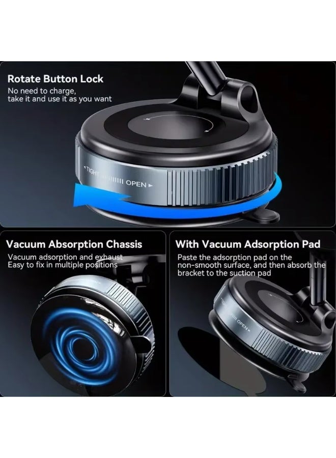 Adjustable Vacuum Suction Cup Magnetic Phone Holder Lazy Multi-functional Foldable Storage Holder Vacuum Suction Phone Holder - Image 3
