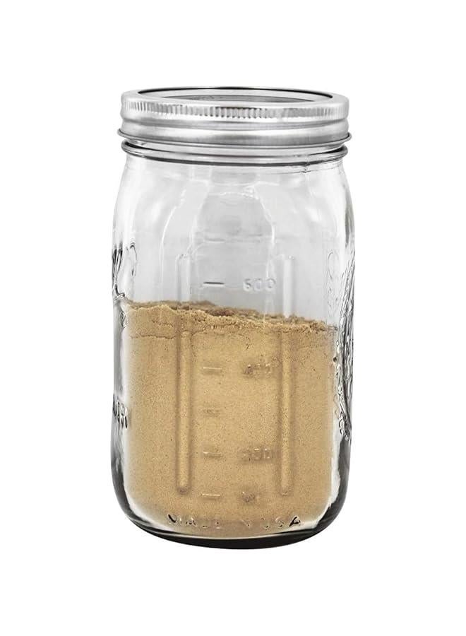 بيوينتي بريميفي برطمانات ماسون زجاجية سعة 32 اونصة مع اغطية محكمة الغلق - برطمانات تعليب كبيرة بفتحة واسعة لتخزين الطعام والتخليل والتخمير والحفظ - حاويات زجاجية شفافة لتنظيم المطبخ - 4 قطع - Image 3