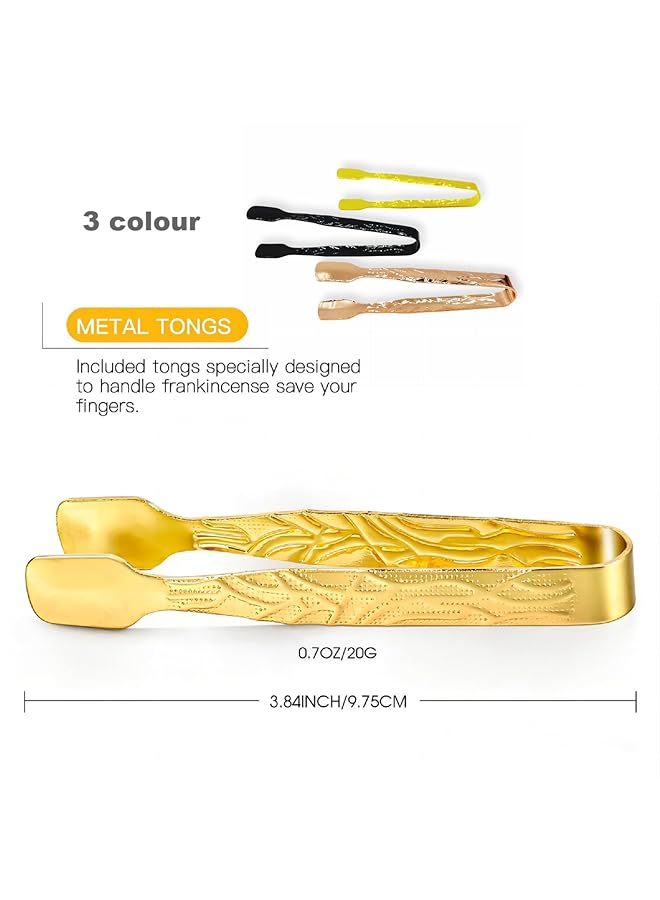 erorex 3Pcs Metal Incense Burner Tongs Gold Plated Metal Incense Cone Tong Specially Designed For Handle Incense 3 Color - Image 2