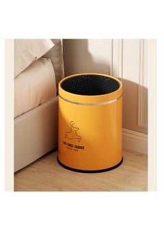 Generic Kitchen Garbage Bin, Bathroom Wastebasket, Plastic Large capacity Trash Can, Living Room Kitchen Bathroom Round Waste Bin, Air Pressure Adsorption (Orange, 16L)  - Image 4