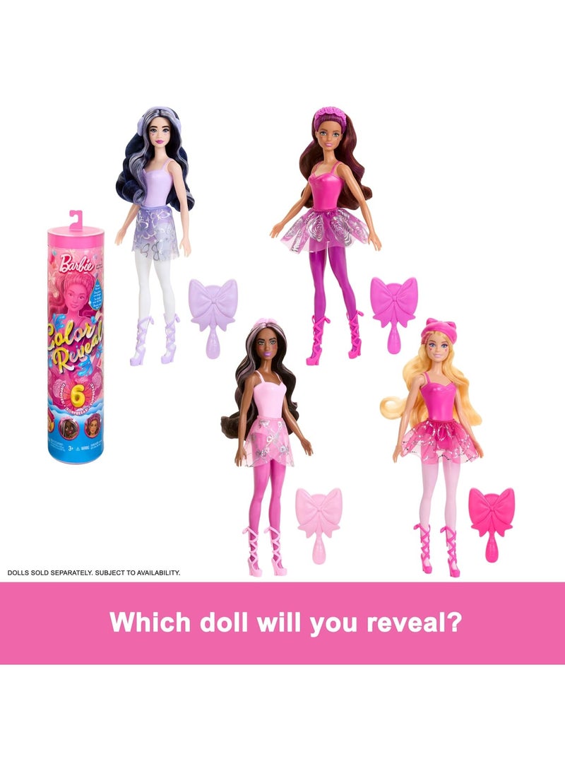 Barbie Color Reveal Doll & Accessories, Ballerina Series, 6 Unboxing Surprises Include Color Change, Inspired by Balletcore (Styles May Vary) - Image 2