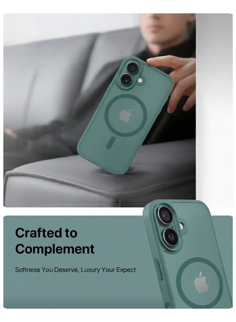 INFINYTY iPhone 16 Case– Gleam Series (Teal) Hybrid Matte Finish, Seamless Color Match, MagSafe Compatible, Mil. Grade Drop-Tested, Air Cushion Corners, Soft Touch, Scratch-Resistant - Image 4