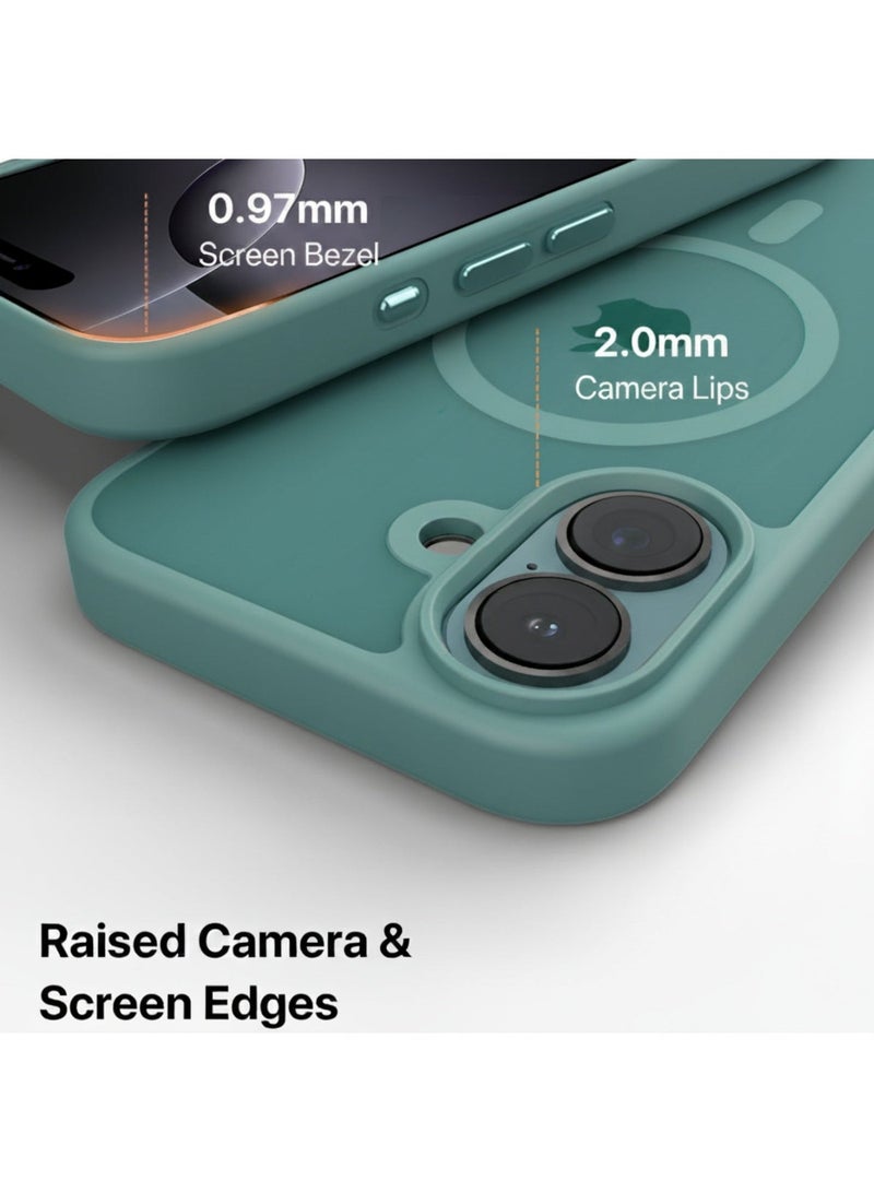 INFINYTY iPhone 16 Case– Gleam Series (Teal) Hybrid Matte Finish, Seamless Color Match, MagSafe Compatible, Mil. Grade Drop-Tested, Air Cushion Corners, Soft Touch, Scratch-Resistant - Image 2