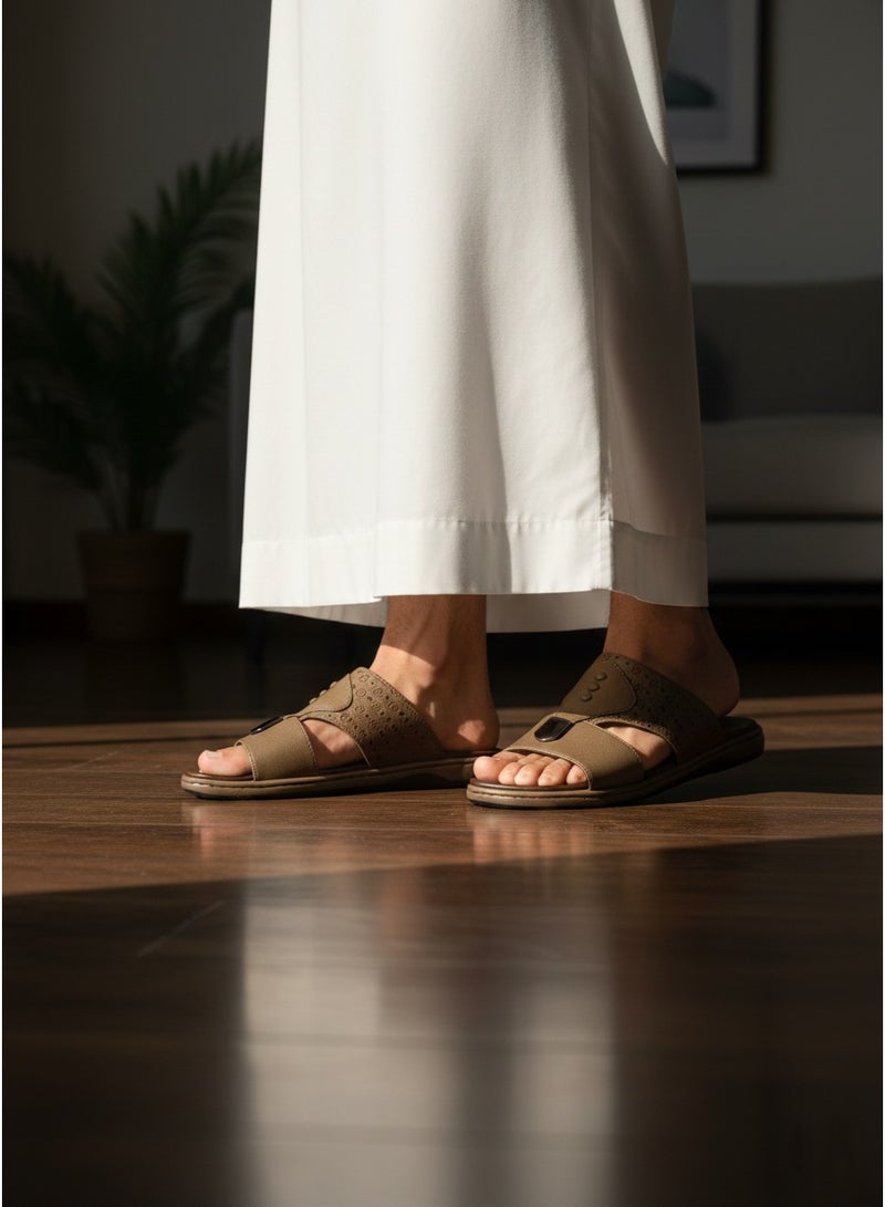 Al Hadaf Men's stylish leather sandals - Image 3