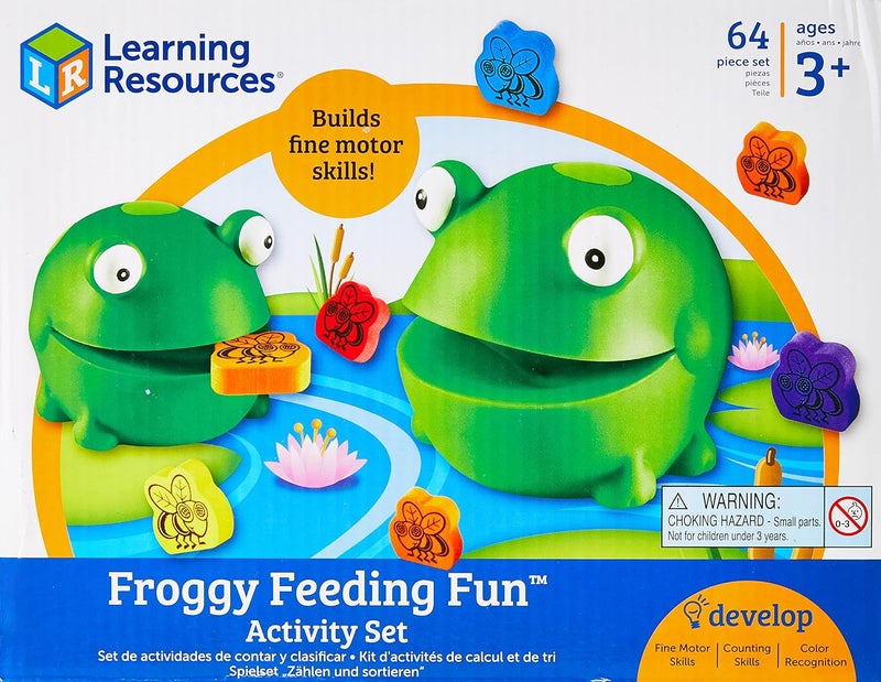 Learning Resources Froggy Feeding Fun Activity Set, Fine Motor Toy, 64 Piece, Ages 3+ - Image 1