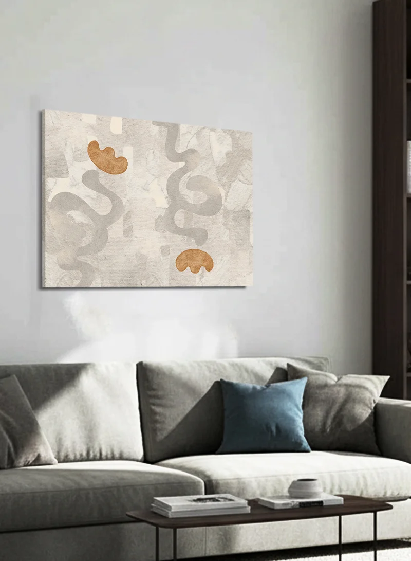 لوحة لوحة كانفاس على إطار خشبي بتصميم تجريدي