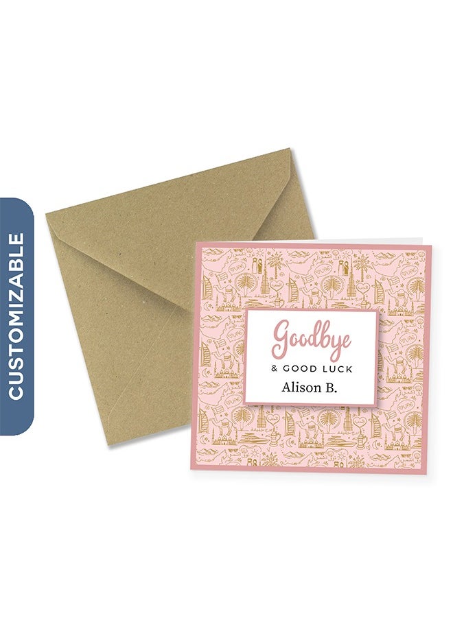 Share the Love Personalised Greeting Card - Goodbye and Good luck  - Image 1