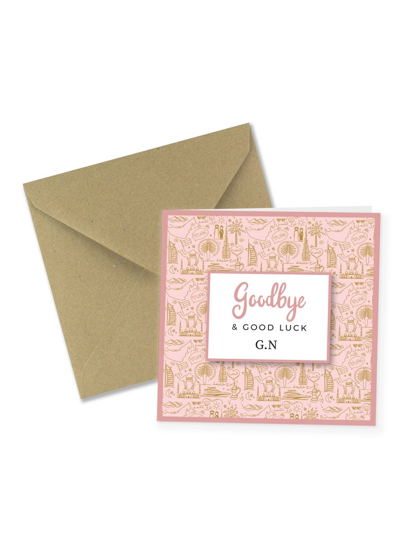 Share the Love Personalised Greeting Card - Goodbye and Good luck  - Image 2
