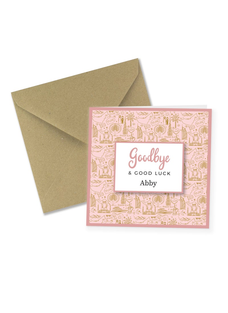 Share the Love Personalised Greeting Card - Goodbye and Good luck  - Image 3