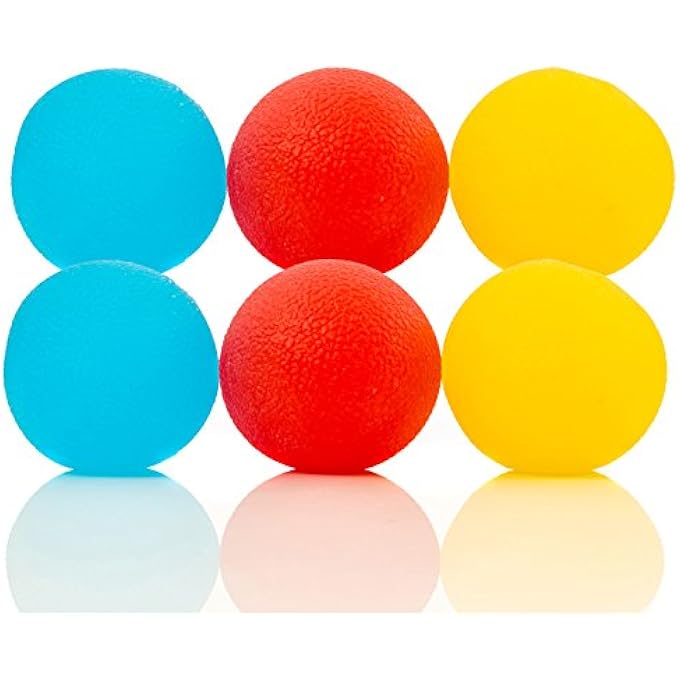 IMPRESA 6-Pack of Stress Relief Balls - Tear-Resistant Stress Ball, Non-Toxic, BPA/Phthalate/Latex-Free (Colors as Shown) - Image 1