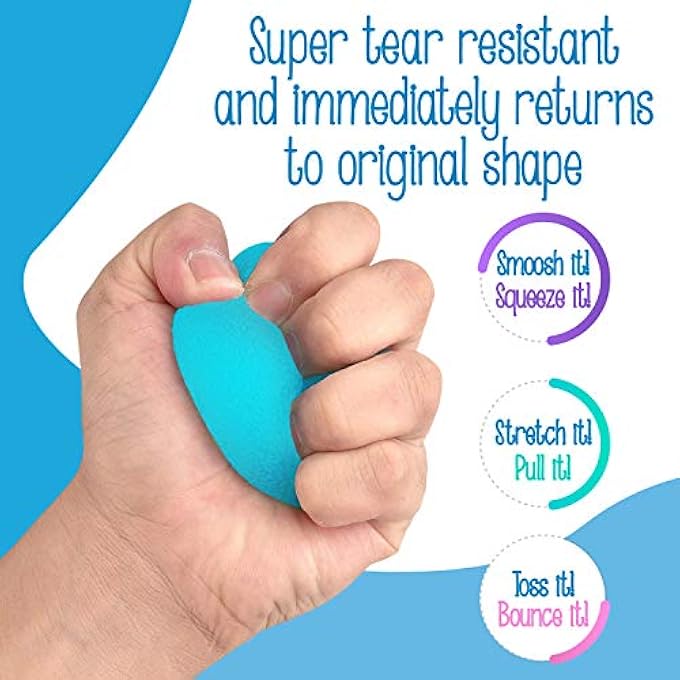 IMPRESA 6-Pack of Stress Relief Balls - Tear-Resistant Stress Ball, Non-Toxic, BPA/Phthalate/Latex-Free (Colors as Shown) - Image 3