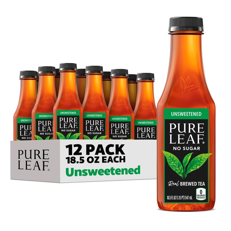 Pure Leaf Iced Tea Unsweetened Real Brewed Tea Zero Sugar  Zero Calories 185 Fl Oz Pack of 12 - Image 3