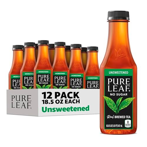 Pure Leaf Iced Tea Unsweetened Real Brewed Tea Zero Sugar  Zero Calories 185 Fl Oz Pack of 12 - Image 1