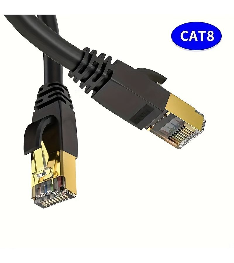 CAT8 Ethernet Cable 0 91m 3ft Professional Network Patch Cord 40Gbps 2000Mhz S FTP High Speed Internet Lan Wire with RJ45 Gold Plated Connector for Router Modem Gaming Xbox - Image 1