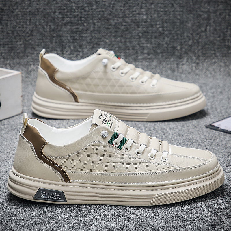 New Autumn Mens Casual Sneakers Light Fashion Running Shoes Beige 
