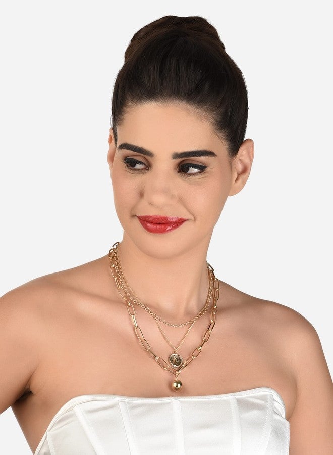 أيه إم أي سلسلة ساحرة عصرية بثلاث طبقات مطلية بالذهب للنساء من آمي - ZPFK20225 - Image 5