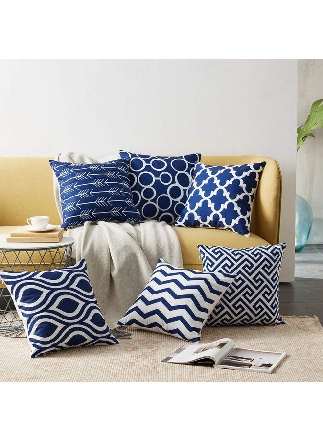 AEROHAVEN أغطية وسائد ساتين AEROHAVEN 150TC ، 16x16 بوصة ، 40x40 سم ، زرقاء ، مجموعة من 6 قطع - Image 1