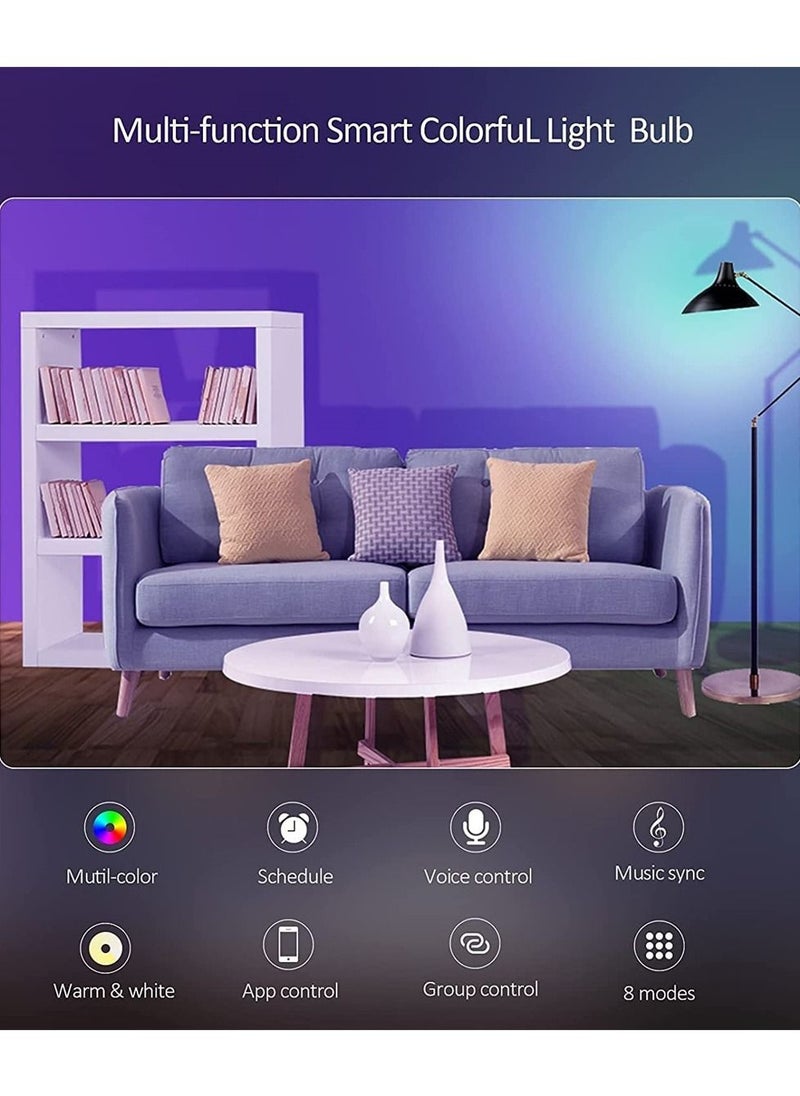 Generic - 2PCS Smart Light Bulb, 5W E14 Colorful Smart Bulb, App/Voice/Remote Control LED Light Bulb, Compatible with Alexa Google Home for Voice Control - Image 1