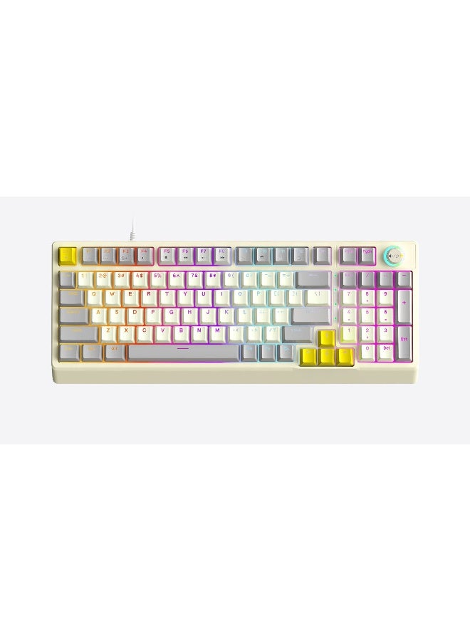 T-WOLF T50 Mechanical Gaming Keyboard - Customizable RGB Hot-Swappable Keycaps for Ultimate Gaming Experience - Image 1