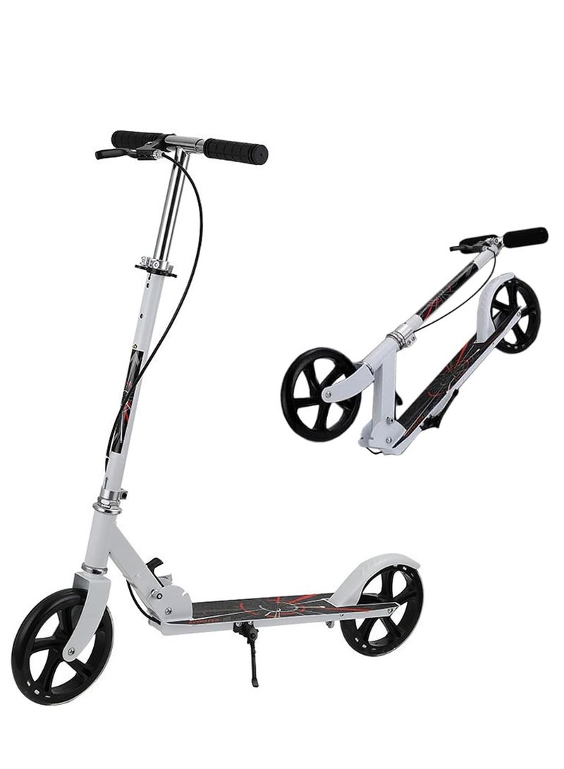 DMG TECH DMG Kick Scooter, Foldable Scooter with 4 Adjustment Levels Handlebar, Teens & Adult Scooter with Anti-Shock Suspension, Dual Brake Design, Max Load 100 KG, 8IN Big Wheels for Kids, Teen and Adults - Image 1
