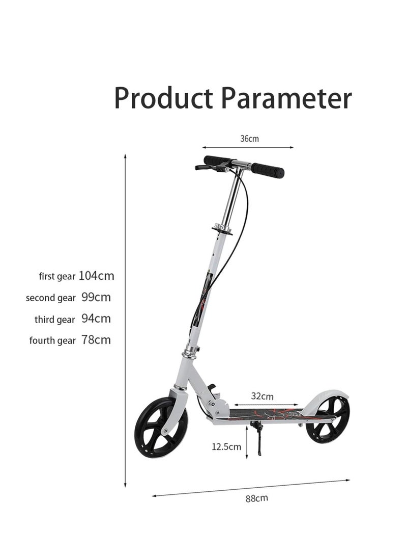 DMG TECH DMG Kick Scooter, Foldable Scooter with 4 Adjustment Levels Handlebar, Teens & Adult Scooter with Anti-Shock Suspension, Dual Brake Design, Max Load 100 KG, 8IN Big Wheels for Kids, Teen and Adults - Image 5