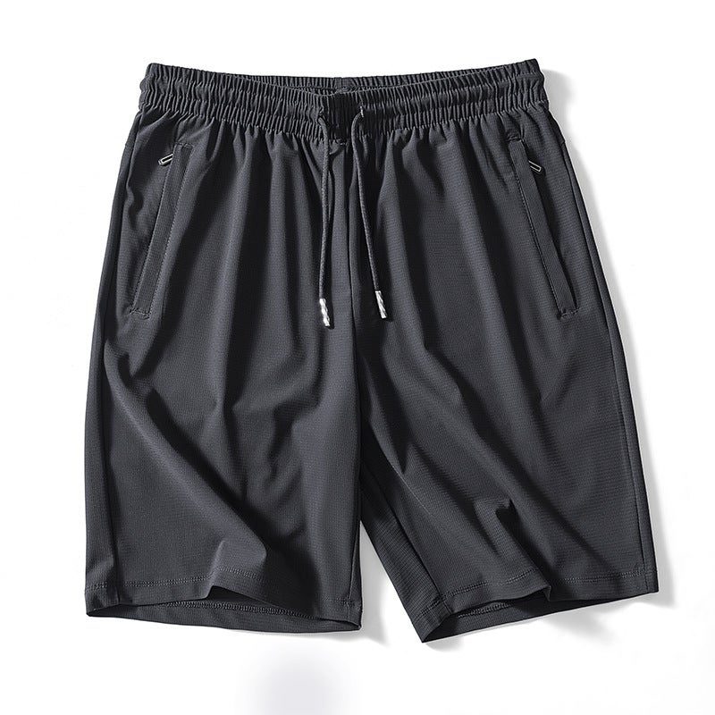 ✅ 7A Antibacterial Summer Ice Silk Shorts For Men, Quick-Drying Five-Point Pants For Women, Exquisite Grids Nylon Elastic Breathable, Printable Logo - Image 1