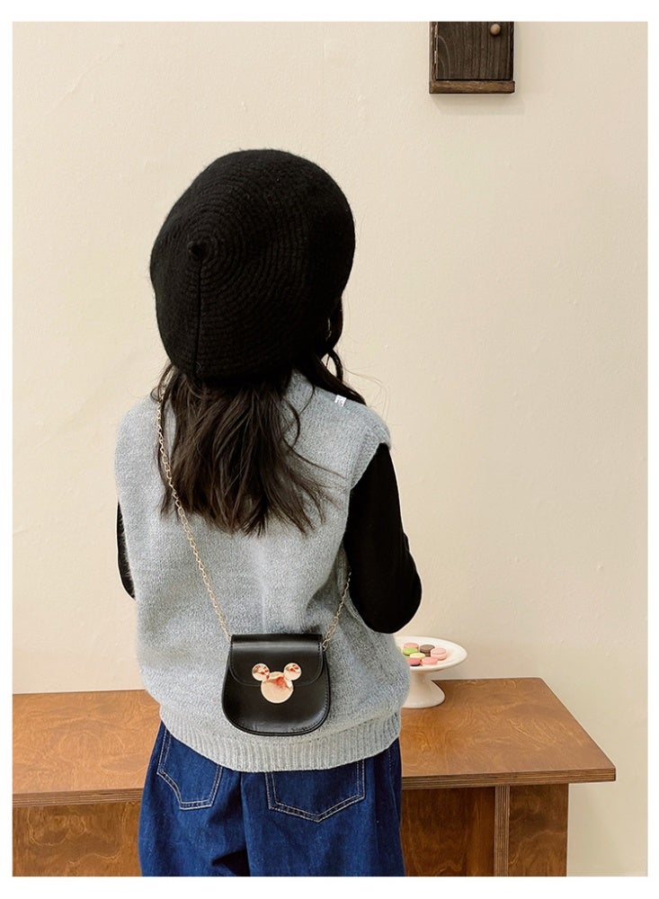 حقيبة سلسلة crossbody للأزياء للبنات ، حقيبة ميكي المغناطيسية للأطفال 11.5 * 11 * 5 سم (حزام الكتف 110 سم) - Image 1