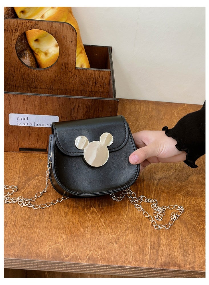 حقيبة سلسلة crossbody للأزياء للبنات ، حقيبة ميكي المغناطيسية للأطفال 11.5 * 11 * 5 سم (حزام الكتف 110 سم) - Image 3