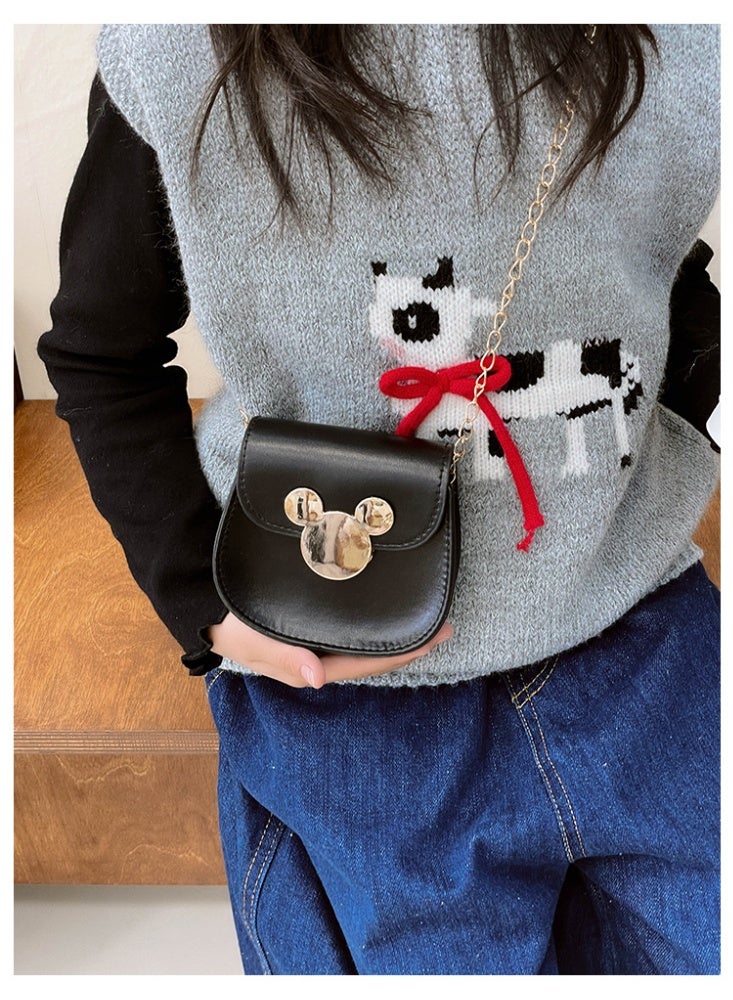 حقيبة سلسلة crossbody للأزياء للبنات ، حقيبة ميكي المغناطيسية للأطفال 11.5 * 11 * 5 سم (حزام الكتف 110 سم) - Image 2