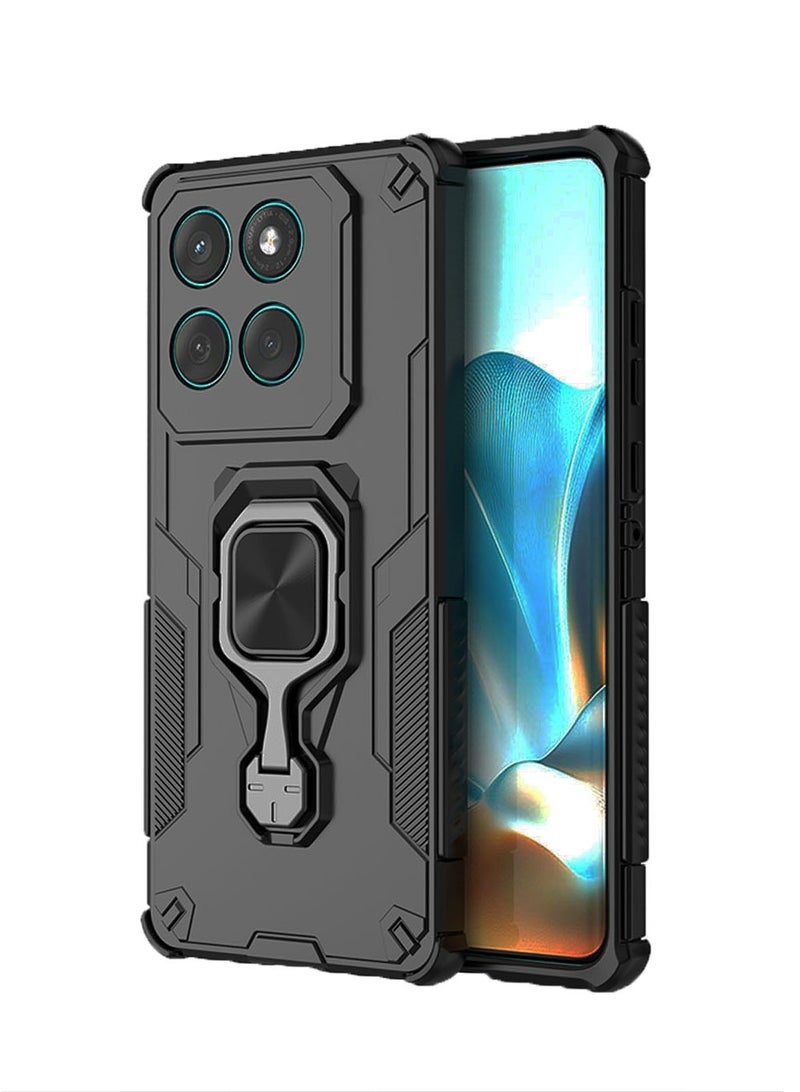 Case for Motorola Edge 60 Fushion with Kickstand, PC+TPU Dual-Layer Hybrid Protection Back Cover， - Image 1