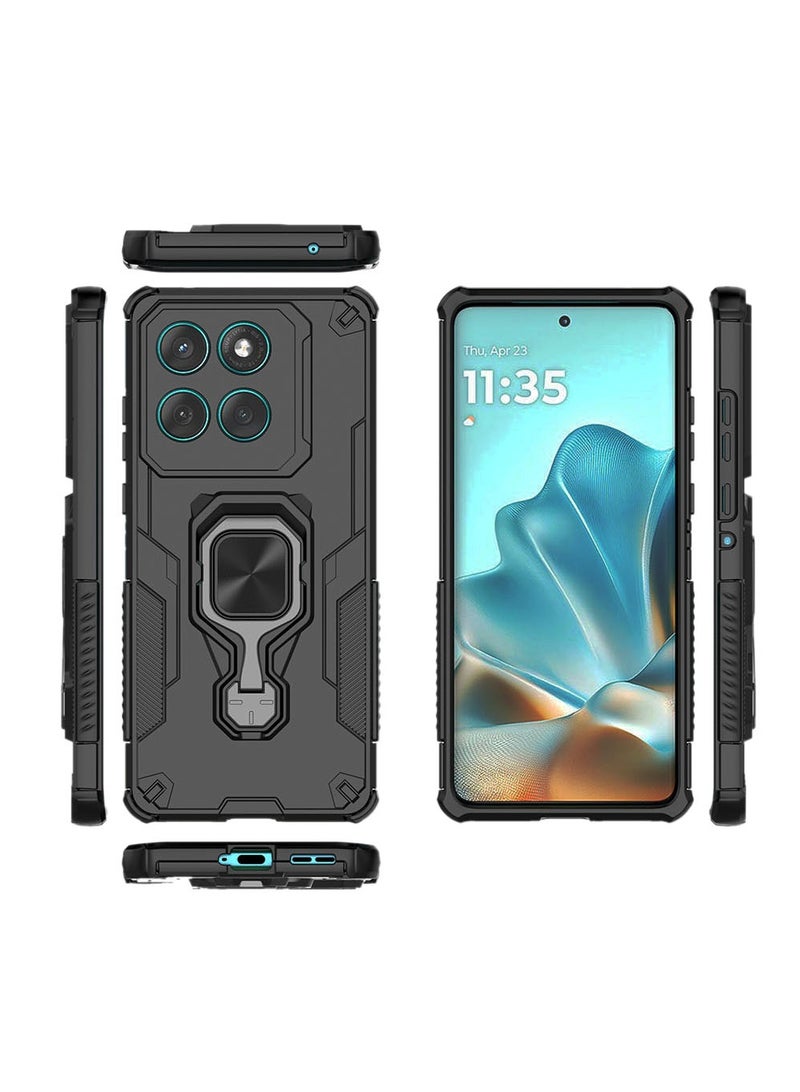 Case for Motorola Edge 60 Fushion with Kickstand, PC+TPU Dual-Layer Hybrid Protection Back Cover， - Image 5