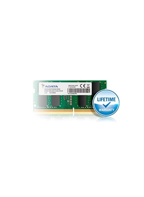 ذاكرة RAM 32GB 3200MHz CL22 SO-DIMM DDR4، باللون الأخضر