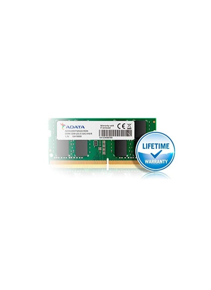 Generic 32GB 3200MHz CL22 SO-DIMM DDR4 RAM, Green  - Image 1