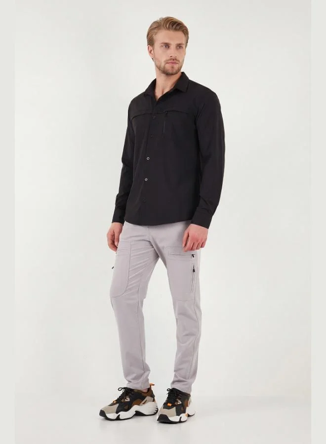 بوراتي Buratti Regular Fit Cargo Pocket Elastic Waist Trekking and Courier Trousers Men's PANTS 693710