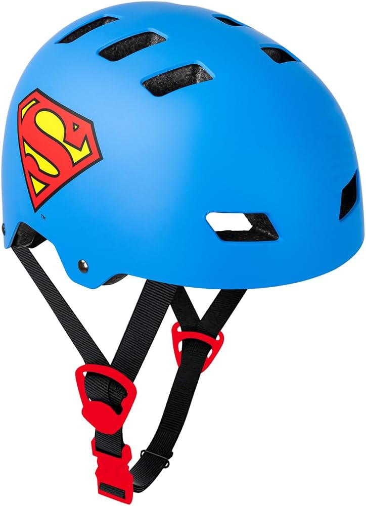 Spartan Superman MultiSport Helmet for Kids Ages 5–9 | Small Size 51–54cm | DC Superhero Bike, Skate & Scooter Safety Gear | Lightweight Shell with Ventilation & Adjustable Fit | SP-9142 - Image 1
