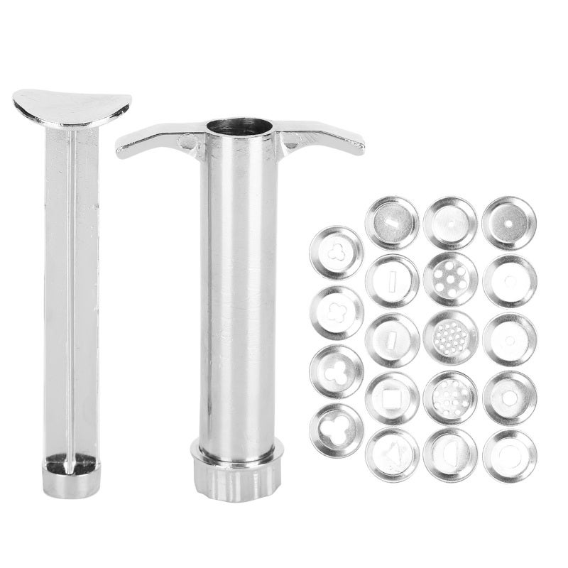 Clay Squeezer: High-Quality Aluminum Alloy, 19pcs Tip Molds - Durable & Versatile Clay Extruder for DIY Clay Crafts, Cake Modeling, Kids’ Art Projects - Image 1
