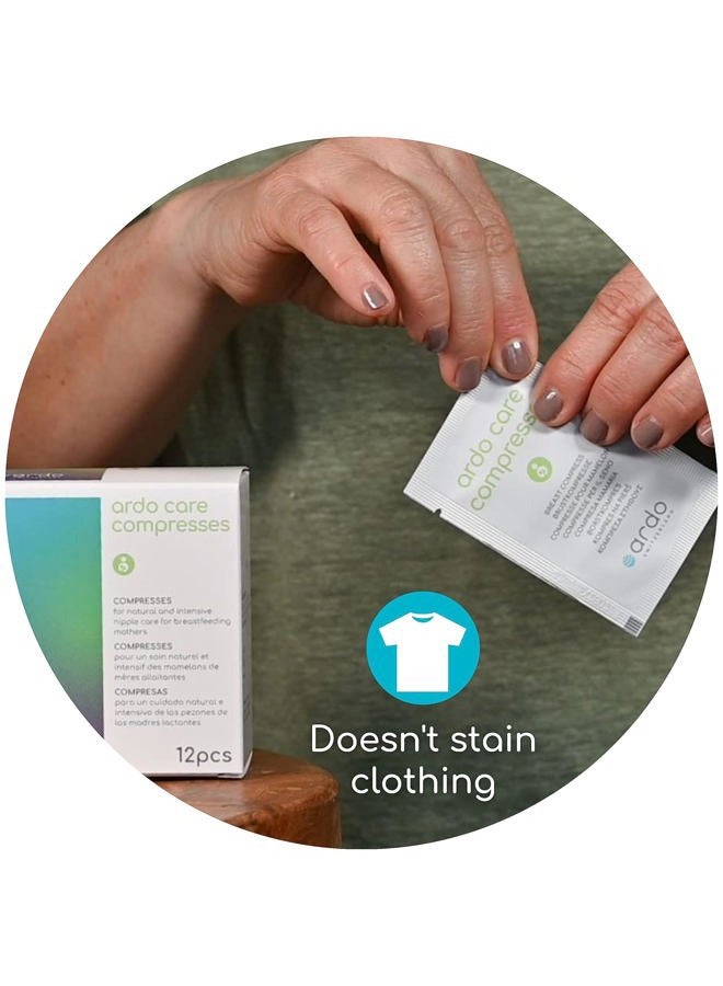 Ardo Care Compresses (12pcs), Vegan, with Hyaluronic Acid, Soothing Breast Gel Pads for Natural, Intensive Care of Sore, Painful Breastfeeding Nipples, Made in Europe, Individually Wrapped & Hygienic - Image 3