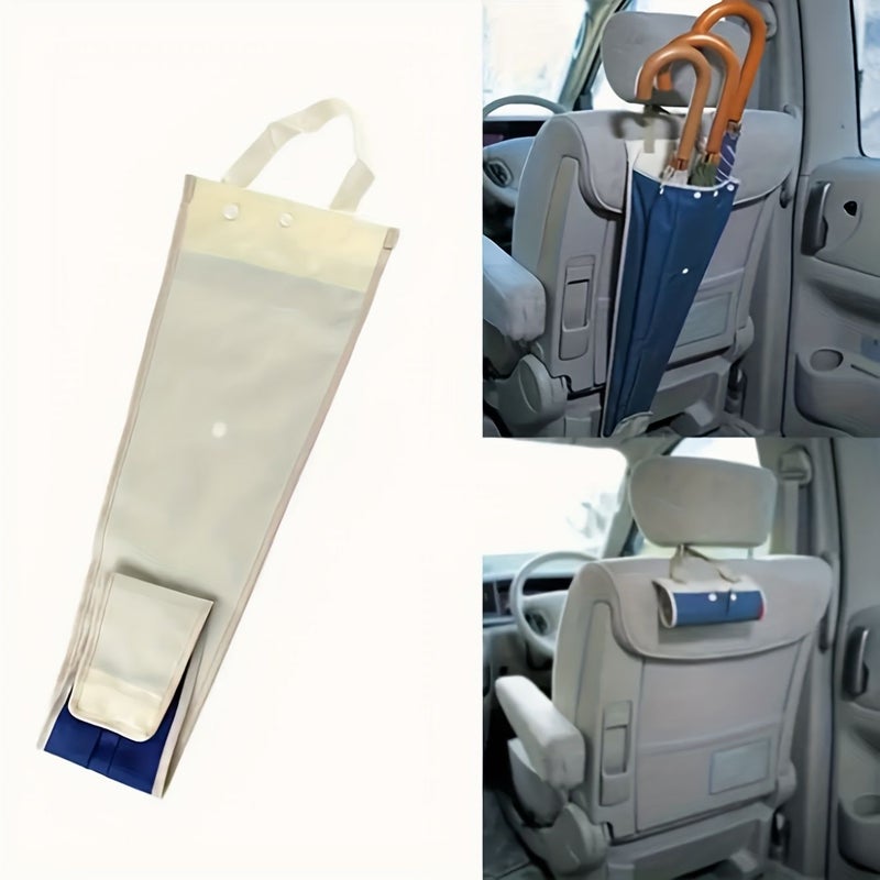 Navy Blue Car Umbrella Holder Storage Bag Compact Portable Travel Organizer - Image 5