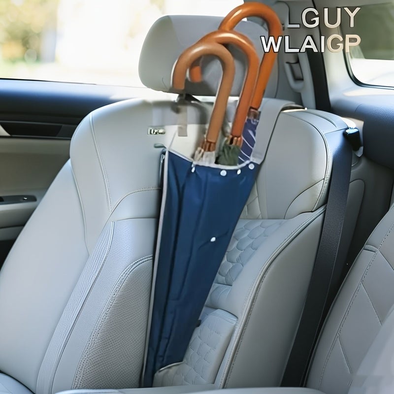 Navy Blue Car Umbrella Holder Storage Bag Compact Portable Travel Organizer - Image 2