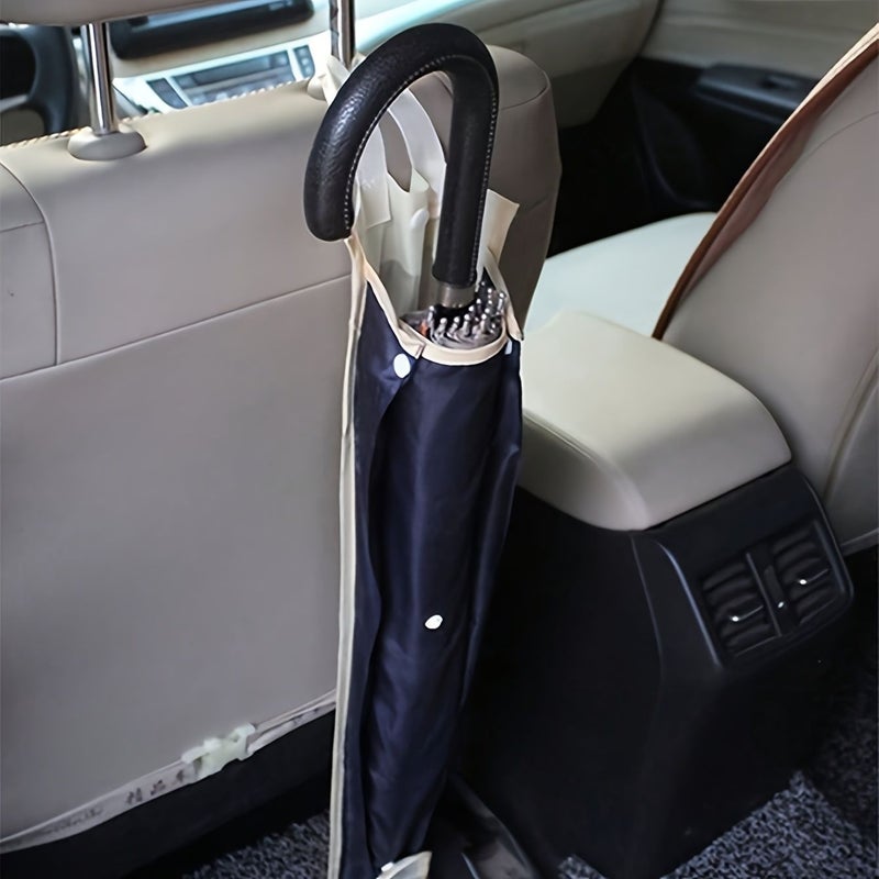 Navy Blue Car Umbrella Holder Storage Bag Compact Portable Travel Organizer - Image 3