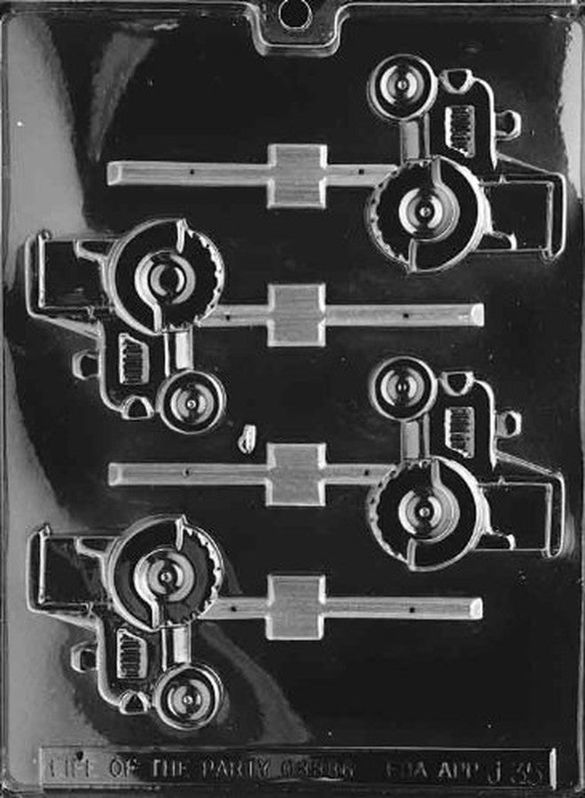 Life of the Party J035 Tractor Lollipop Sucker Chocolate Candy Mold with Molding Instructions