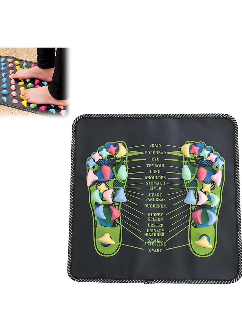 CMGTYYD Reflexology Mat, Foot Massage Mat,Shumeijian Feet Mat, Shumeijian Foot Massage Mat, Acupressure Foot Mat, Foot Acupressure Mat, Foot Massage Acupoint Mat, Reflexology Foot Mat (35 * 35cm)  - Image 1