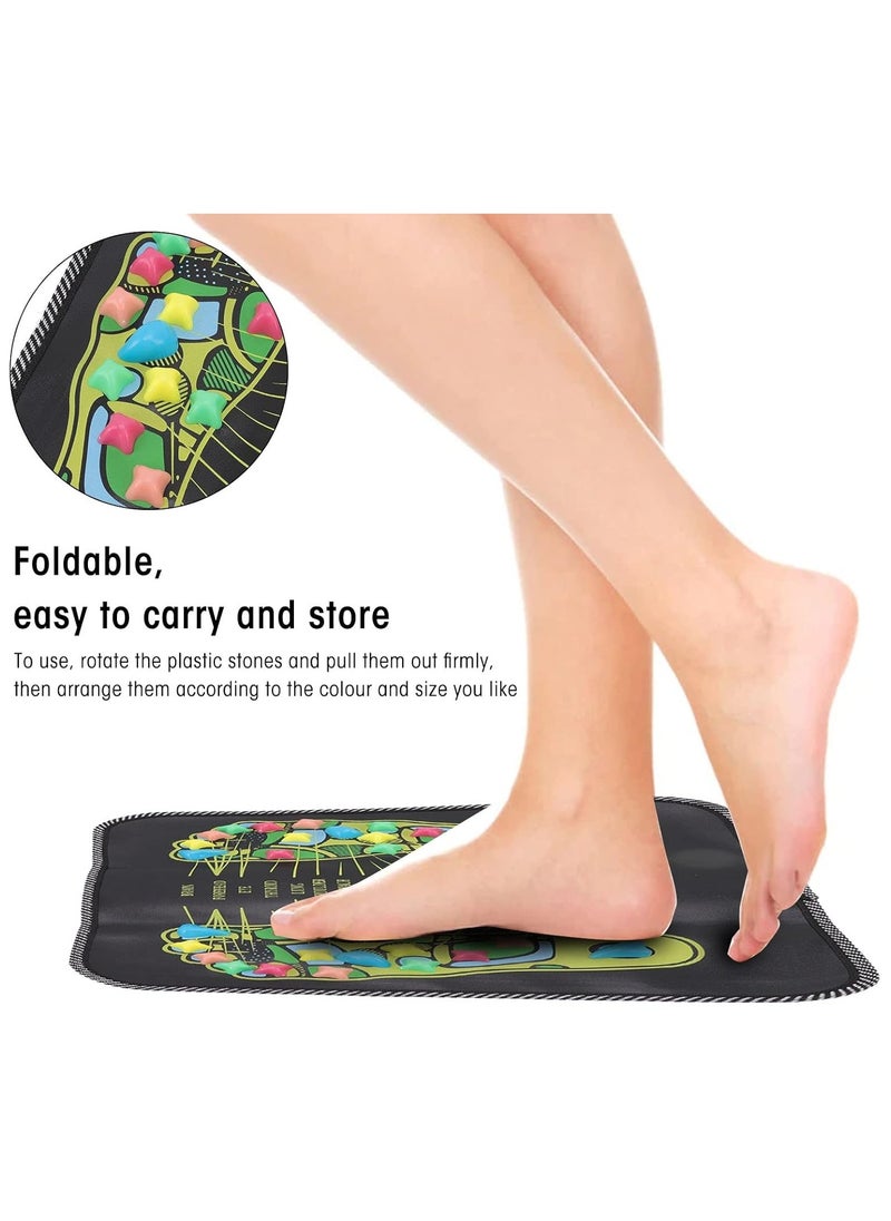 CMGTYYD Reflexology Mat, Foot Massage Mat,Shumeijian Feet Mat, Shumeijian Foot Massage Mat, Acupressure Foot Mat, Foot Acupressure Mat, Foot Massage Acupoint Mat, Reflexology Foot Mat (35 * 35cm)  - Image 2